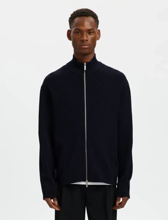 Selected Slhteller Fn Relaxed Zip Cardigan Noos - Black - XL