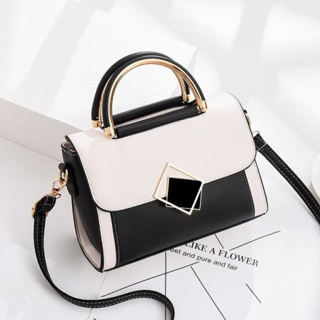 Dam Handväska Crossbody Axelväska Ins Mode Kontrastfärg Black