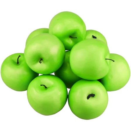12 stk. kunstige grønne æbler, kunstig frugt, realistiske æbler til juledekoration, hjem, hus, køkken, bryllupsfest, foto