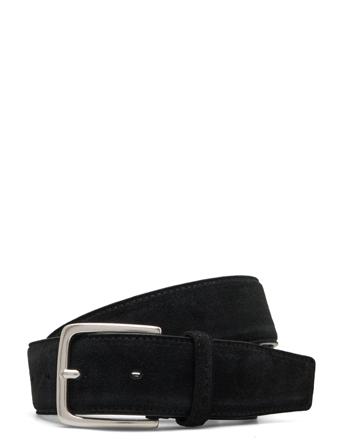 Classic Suede Belt Accessories Belts Classic Belts Svart GANT*Betinget Tilbud