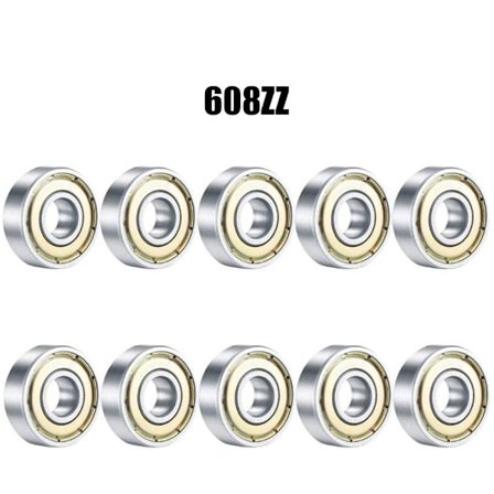 10 stk. Skateboard Kuglelejer Dobbelt Skærmet Kugleleje 608ZZ