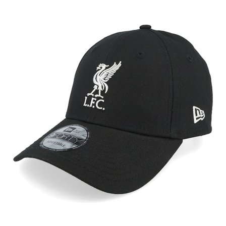 New Era - Liverpool Core 9FORTY Black/White Adjustable Adjustable Black Cap - Football @ Hatstore
