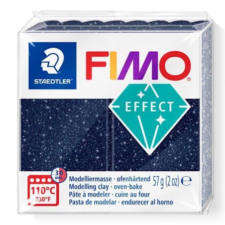 Modelllera - FIMO - Galaxy - Blå - 57 g - Glittereffekter