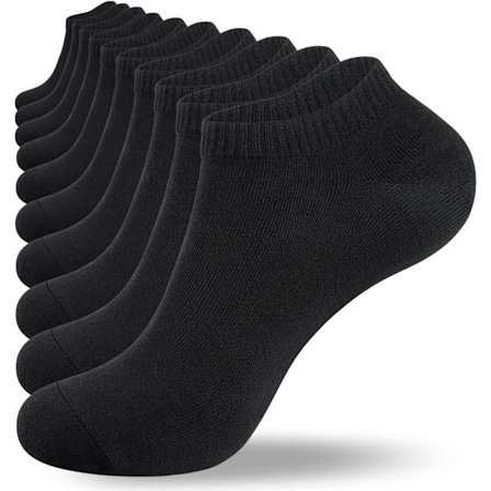 Treningssokker for menn, sportssokker, hvit, svart, grå (10-pakning), løpesokker, atletiske ankelsokker, pustende bomull, lave sokker for menn, 