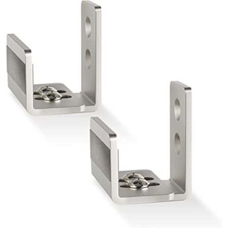 Svart, 2-pakning nikkel skyvedør bunngulvguide, U-form