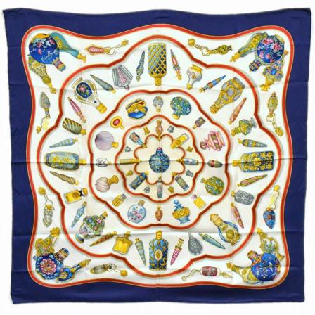 Hermès Vintage Scarves Blå, Dame Vintage Accessories, Størrelse: ONE Size
