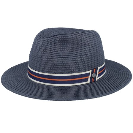 Lierys - Sininen straw Hattu - Traveller Toyo Dusty Navy Straw Hat @ Hatstore