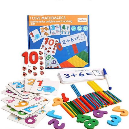 Tællepinde i træ, talspil legetøj 10-20 stykker