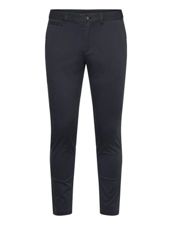 Mango Prato Cropped Tapered Chino Trousers - Navy - 50