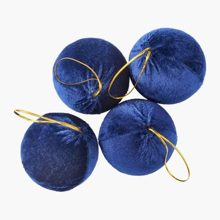 Julgranskulor sammet 4-pack