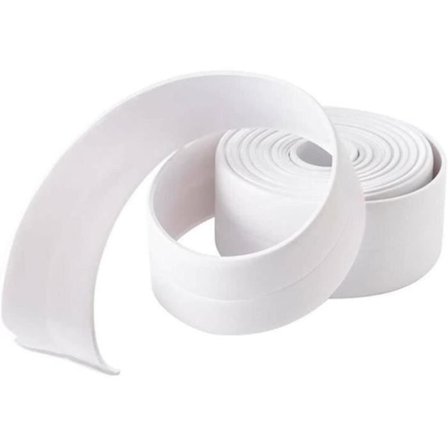 Vanntett tetningslist ny vanntett list baderom dusj vask badekar kjøkken vanntett hvit vanntett