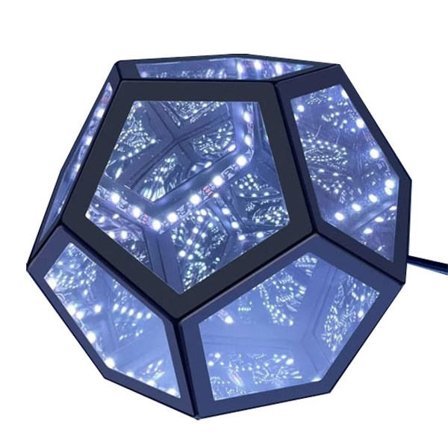 Ny oppgradert Infinity Dodecahedron Gaming Light, Kul Rgbw Led bordlampe for soverom spillrom innredning - Jnnjv