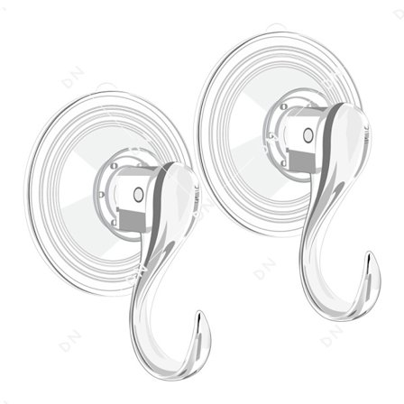 Hengende krans, stor avtagbar klar sugekoppkrans krok,