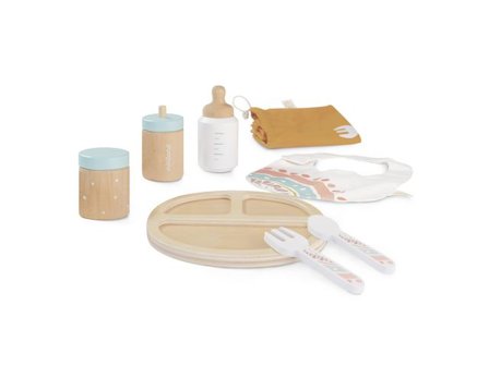 MINILAND Nappflaska mat set till docka 8delar - Lyreco - Skola och förskola - Lekmaterial - Dockvagnar och docktillbehör