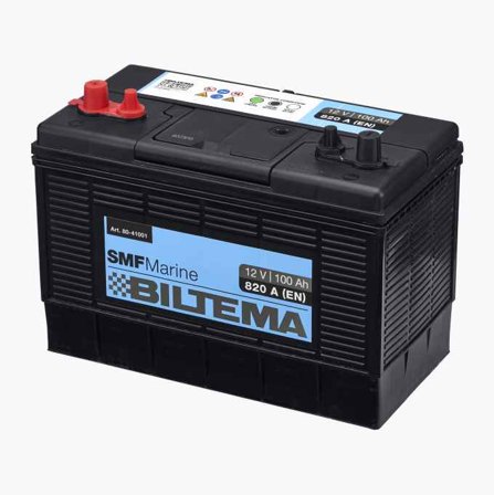 Fritidsbatteri Marin 12 V 100 Ah - Biltema