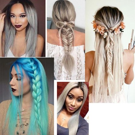 Langt Lige Farvet Hår Extensions - Blødt, Ikke Kruset, Let at Pleje Paryk Kompatibelt med Alle Hudtoner Model 10