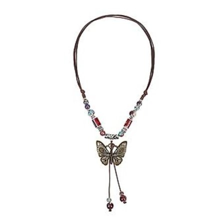 Vintage Fjäril Hängsmycke Halsband Smycken Choker Nyckelbenskedja Smycken