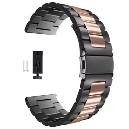 22mm 20mm Metallarmband för Samsung Galaxy Watch 7 6 5 4 40mm 44mm 46mm 5Pro 45mm Rostfritt Stål Armband för Amazfit Bip Huawei GT4.