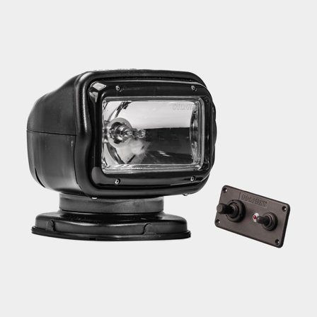 Reflektor Golight GT 2021 RadioRay, halogen, 12V, czarny, przechylany i obrotowy, z panelem sterowania - Jachtowa