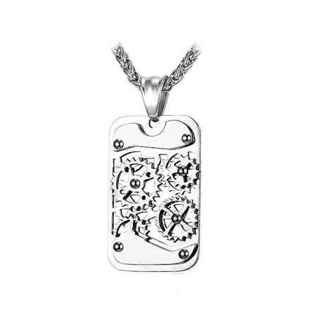 Hip Hop Militærstil Karbonfiber Halskjede