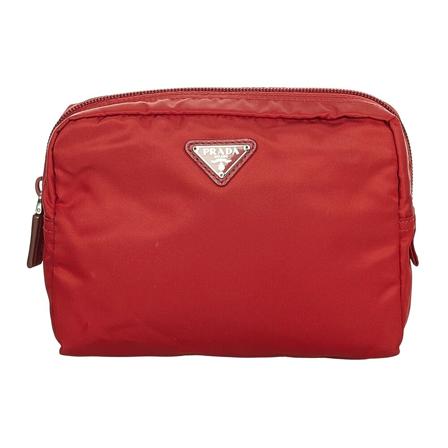 Prada Vintage Pre-owned Tessuto Pouch Rød, Dame Vintage Accessories, Størrelse: ONE Size