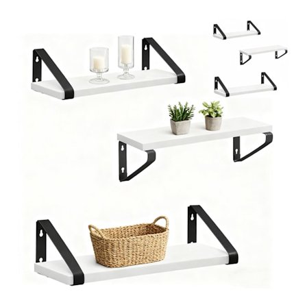 Seinähyllyt – 3 kokoa olohuoneeseen tai makuuhuoneeseen