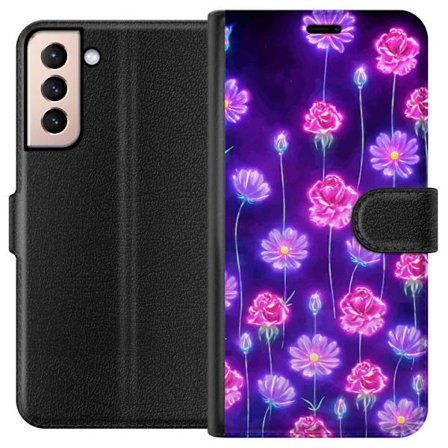 Yhteensopiva Lompakkokotelo Samsung Galaxy S21 Bloom Reverie Electric Petals