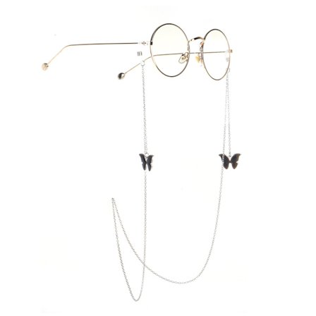 2 stk. sommerfugle hængende halskæde briller kæde sommerfugle masker holder reb rem maske anti tab kæde briller ledning snor