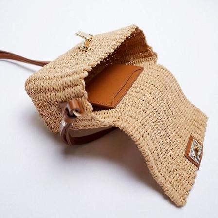 Halmveske Rottinghåndveske Mote Casual Crossbody D