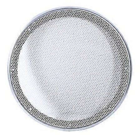 10" Shinys højttalergitter med ABS-ramme, metalgitter til musikanlæg, kraftige højttalergitre, sølvfarvet cirkel hvid