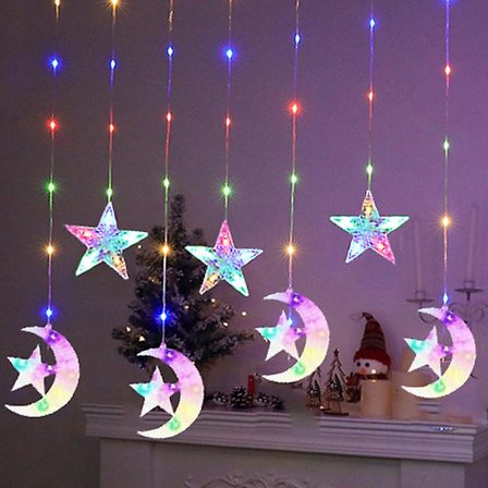 Holiday LED-ljusslinga, färgglad ljusslinga, 8 lägen, EU-kontakt, utomhus, trädgård, bröllop, hem, rum, juldekoration