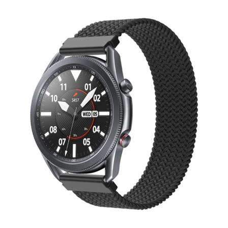 Elastisk nylon-urrem til Samsung Galaxy Watch 4 - Sort Størrelse: Xl Black