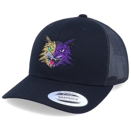 Iconic - Black trucker Czapka Z Daszkiem - Wild Cat Color Black Trucker @ Hatstore