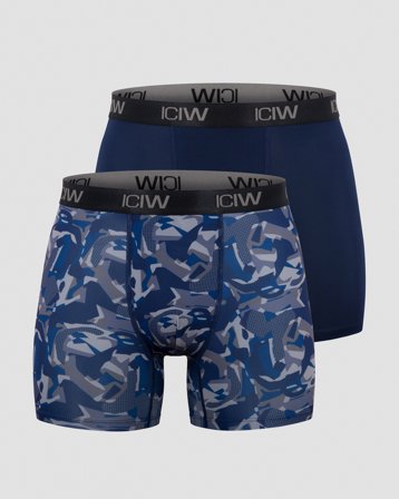 ICANIWILL - Sport Boxer 2-pack Navy/grey - Heren - sportkleding van ICIW