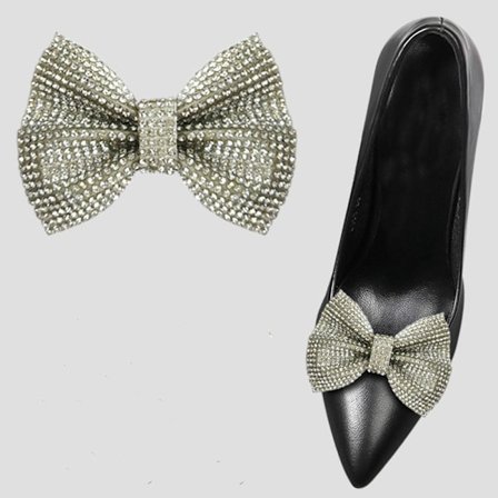 2stk Shoe Clip Shiny Dekorative Clips HVID