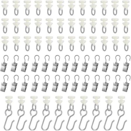 Klemme rulle U-skinner (90 stk.) til U-skinne gardinkroge