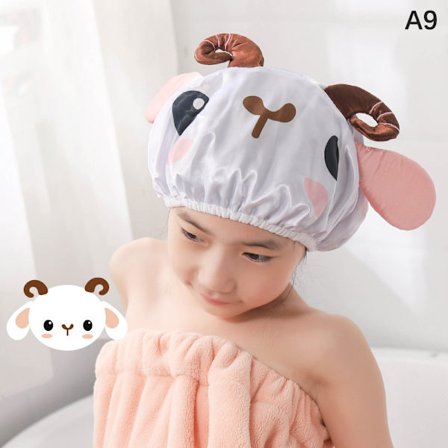 Tegneserie tyk vandtæt badehat dobbelt lag brusebad hår Cove