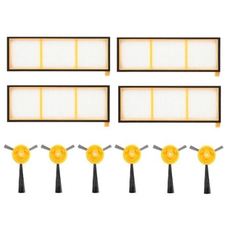 4 Suodatinta + 6 Sivuharjaa Shark ION ROBOT -imurille RV700 RV720 RV750 RV750C RV755