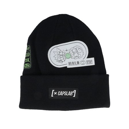 Capslab - Black cuff Beanie - Beanie Rick & Morty Black Cuff @ Hatstore