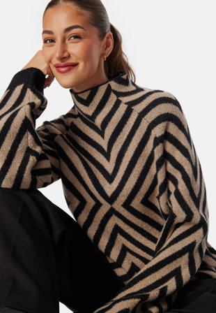 BUBBLEROOM - Funnel Neck Knitted Sweater - S