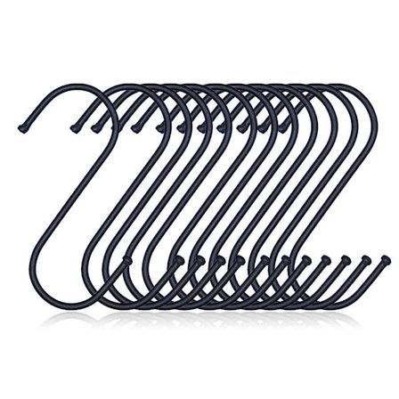 12 stk S-kroker i rustfritt stål for sklisikker oppheng av hengeposer