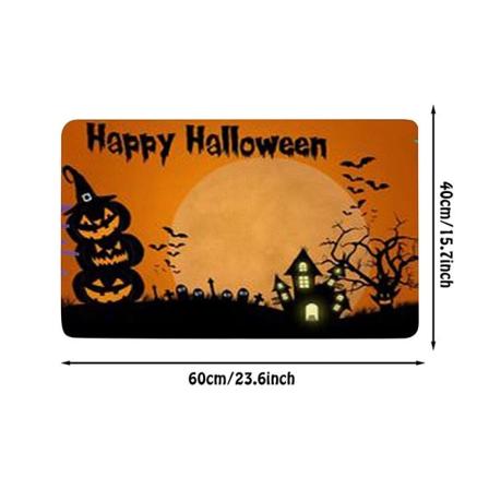 Halloween dørmåtter, skridsikre vaskbare SLINomhSLUS udendørs badværelse dørmåtter Halloween festdekorationer, 15,7*23,6 tommer' 30#