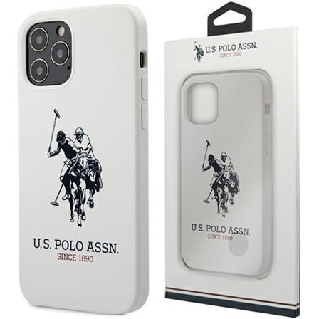 US Polo USHCP12LSLHRWH iPhone 12 Pro Max 6.7 hvit/hvit silikonsamling