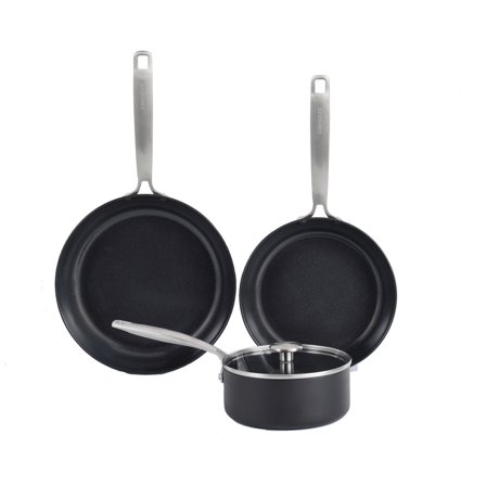 Combekk Stekepanne- og kasserollesett 4 deler, svart