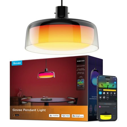 Govee Pendant Light smart taklampe This elegant LED chandelier offers 16 million colors to create a unique atmosphere