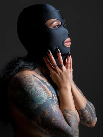 Spandex Hood Black - Vuxen.se - Ögonbindel, ögonmask för BDSM - Vuxen.se - Bondage, fetish, BDSM