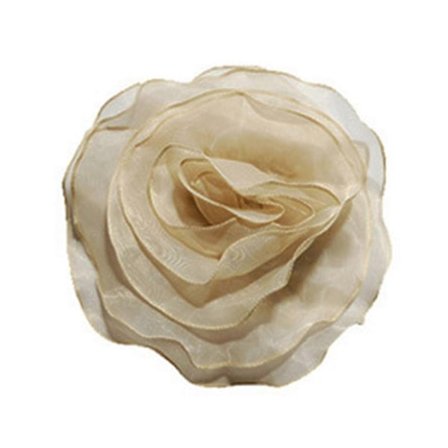 Tyylikäs kukka-rintakoru koriste silmäänpistävä iso kukka-rintaneula herkkä kangaskukka-rintakoru asuste-WELLNGS