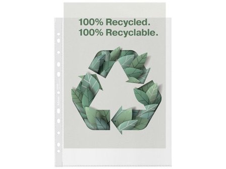 ESSELTE Plastficka recycled A4 Maxi 0,10mm 50/fp - Lyreco - Kontorsmaterial - Mappar och plastfickor - Plastfickor - Öppen överkant