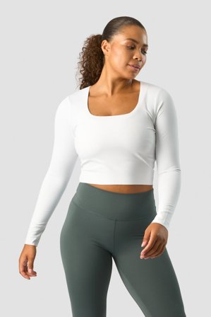 ICANIWILL - Nimble Soft Cropped LS White - Oberteile - Damen - ICIW
