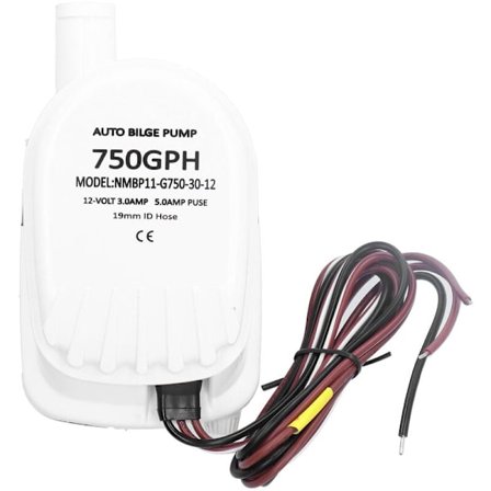 12V 750GPH Automatisk nedsänkbar länspump med inbyggd flottörbrytare Marin båttillbehör